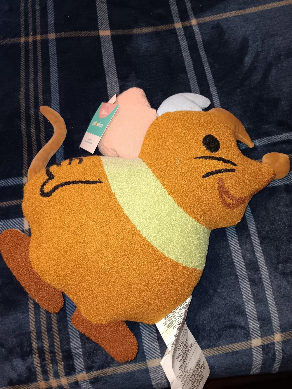 Disney Gusgus Orange and Light Green Plush Mouse ( Price Is Firm)